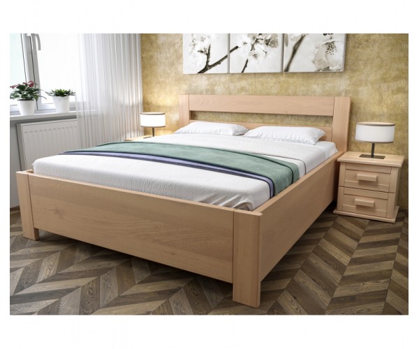 Buková posteľ ROMANA s úložným priestorom 